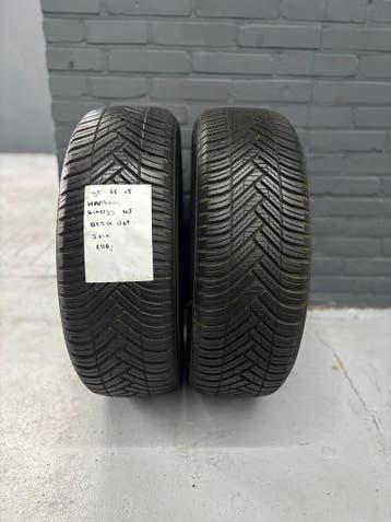 195/65/15 HANKOOK KINERGY 4S 7MM 2 STUKS €110,- (0124), Ophalen, Gebruikt, 15 inch, All Season
