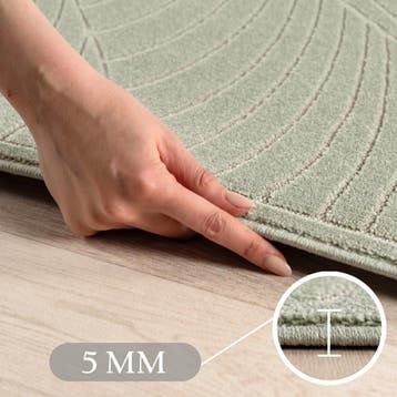 Rond Buitenkleed | Nova | Palmbladeren | Groen | 80x80 cm, Verzenden, Nieuw