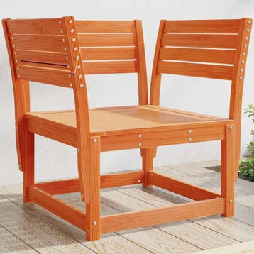 vidaXL Tuinstoel massief grenenhout wasbruin, Verzenden, Nieuw