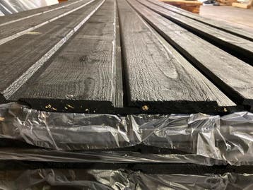 Zwarte rabatdelen-channelsiding-planken–schutting–18x130mm, Minder dan 25 mm, Nieuw, Plank, 300 cm of meer