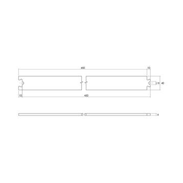 Intersteel Tussenrail 45cm tbv schuifdeursysteem - mat zwart, Verzenden, Nieuw