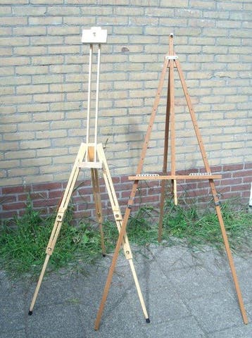 Schildersezel (2) - Messing, Beukenhout - Plein-air ezels
