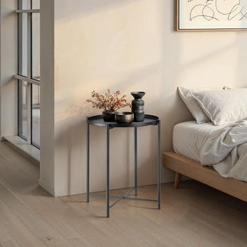Bijzettafel Chester 45,5x45,5x53cm - zwart, Huis en Inrichting, Verzenden, Nieuw