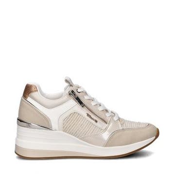 Tamaris lage sneakers voor dames in het Beige, Tamaris, Verzenden, Beige, Nieuw