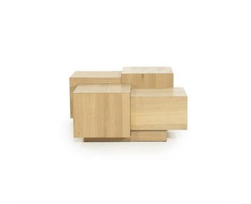 Salontafel Quinten vierkant 80x80cm - naturel | Eleonora, Ophalen of Verzenden, Nieuw