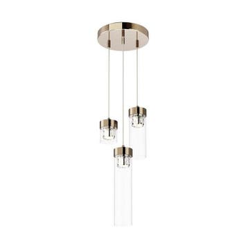 Design hanglamp Maxwell, goud, glas, Ophalen of Verzenden, Nieuw, Glas, Design