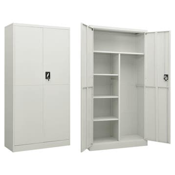 vidaXL Lockerkast 90x40x180 cm staal lichtgrijs, Huis en Inrichting, Verzenden, Nieuw