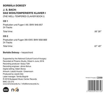 cd - borbala dobozy - J.S. BACH: DAS WOHLTEMPERIERTE KLAV..., Verzenden, Zo goed als nieuw