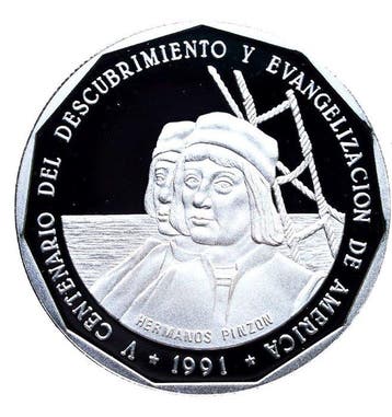 Dominicaanse Republiek. 1 Peso 1991 V Centenario
