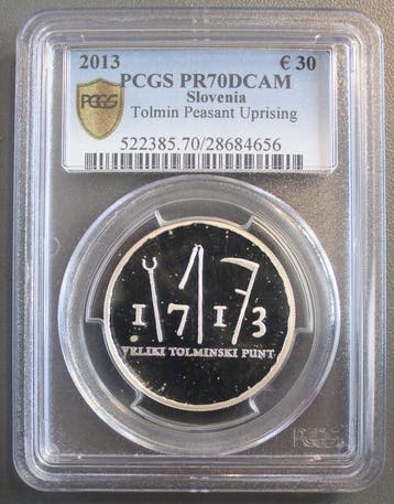 Slovenie Slowenien – Km 113 – 30 Euro 2013 – Bauernauf, Verzenden