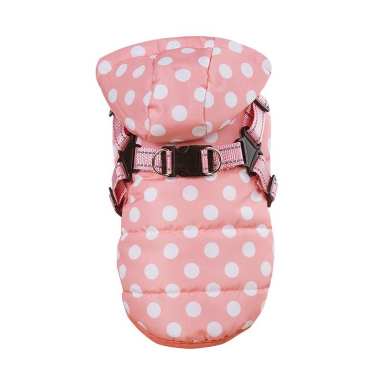 Warme  Hondenjas Roze Stip (Hondenkleding), Dieren en Toebehoren, Hondenkleding, Hondenjas, Nieuw, Ophalen of Verzenden