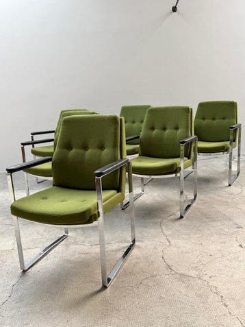 Röder & Söhne - Miller Borgsen - Fauteuil (6) - Gechromeerd