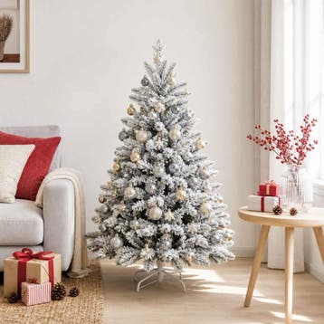 vidaXL Kerstballen set 88 st Goudkleurig en grijs Ø 6 cm, Diversen, Verzenden, Nieuw