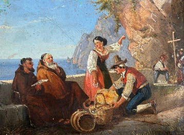 Giovanni Serritelli (1818–1891) - Moines et marchands à