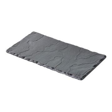 Serveerplateau | Porselein | Leisteen design | Zwart | 20..., Verzenden