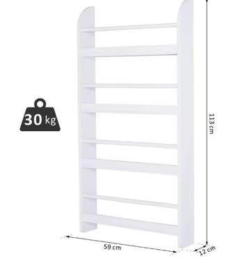 Wandboekenkast 4 Planken – Smal en Waterbestendig 59x113 cm, Verzenden, Nieuw