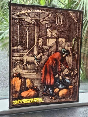 Glas-in-loodraam - Grutter - Kruidenier - 1950-1960