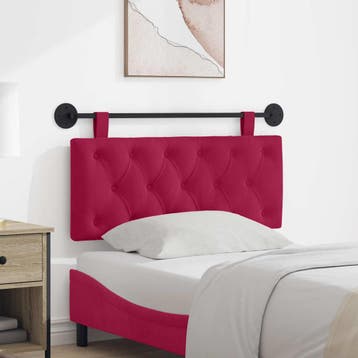 vidaXL Hangend hoofdbord Wijnrood Fluweel, Verzenden, Nieuw, Rood, Stof
