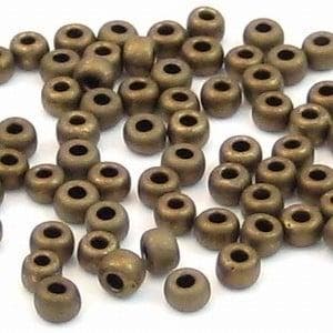 C.a. 10 gram Miyuki rocailles 6/0 - Mat metallic Dark Bro..., Ophalen of Verzenden, Nieuw, Kraal