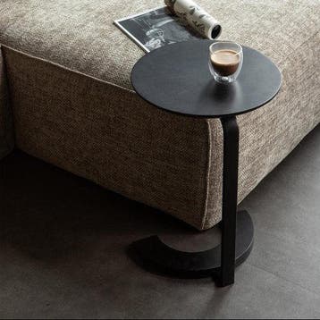 WOOOD Floor Bijzettafel - Hout/Metaal - Zwart - 57x39x39 cm, Verzenden, Nieuw