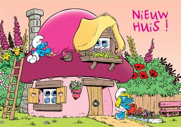 De Smurfen Nieuw Huis Postkaart, Ophalen of Verzenden, Nieuw