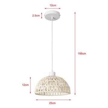 Design hanglamp Alton E27 wit lux.pro, Verzenden, Nieuw