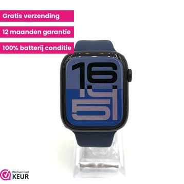 Apple Watch Series 8 45mm midnight | 100% batterij, Verzenden, Stappen, Zo goed als nieuw, IOS