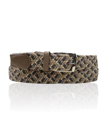 Mooie Elastische riem taupe, beige, bruin in de Aanbieding!, Nieuw, Riem of Ceintuur