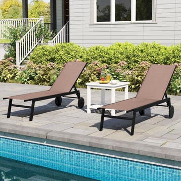 2dekans | Coast tuinligstoel op wielen - 6 standen, Ophalen of Verzenden, Zo goed als nieuw