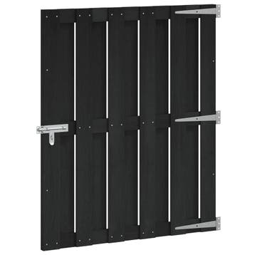 vidaXL Tuinpoort 100 x 112 cm WPC en Aluminium Zwart, Tuin en Terras, Tuinpoorten, Verzenden, Nieuw