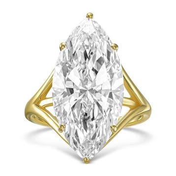 Verlovingsring - 14 karaat Geel goud - 10.09ct. tw. Diamant