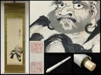 Daruma / Japanese Vintage Hanging Scroll KAKEJIKU / Silk /
