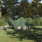 vidaXL Teepee Tent 3-Person met dak Groen en Grijs 312 x 312, Verzenden, Nieuw