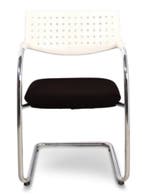 Vitra Visavis vergaderstoel, zwart-wit met chrome, Huis en Inrichting, Stoelen, Ophalen of Verzenden, Nieuw, Zwart
