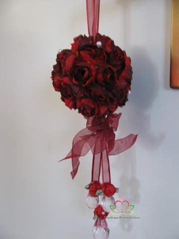 Bloemenbal Pomander RoseBall Bruidsmeisje Rood, Ophalen of Verzenden, Nieuw