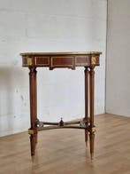 Bijzettafel - Beukenhout Mahonie, Gepatineerd brons