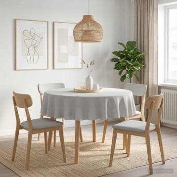 vidaXL Tafelkleed Rond Wit Ø 180 cm, Huis en Inrichting, Tafelkleden, Verzenden, Nieuw