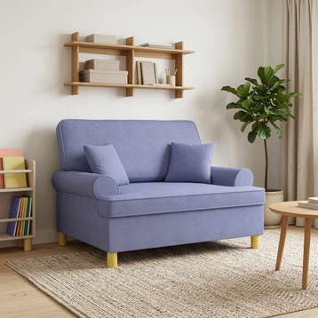 vidaXL XXL fauteuil met kussens Jeans Blauw Stof, Huis en Inrichting, Verzenden, Nieuw