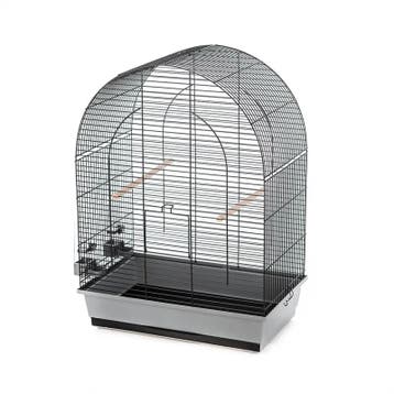 Vogelkooi Duvo Lusi 3 Grijs/Zwart – Parkietenkooi met 2 D., Verzenden, Nieuw, Overige materialen, Vogelkooi