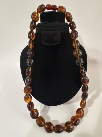 Ketting met Baltische amber kralen - Barnsteen (Zonder