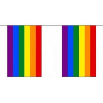 Gay pride regenboog vlaggenlijn 9 m - Regenboog thema, Ophalen of Verzenden, Nieuw