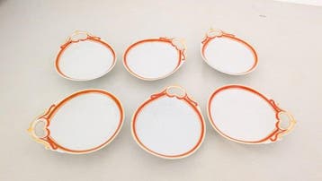 Tafelservies voor 6 (6) - schelp - Porselein