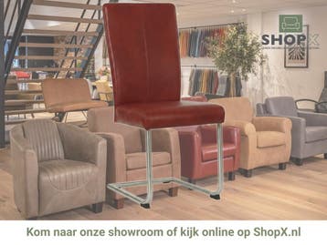 Leren eetkamerstoel Dry - Granada Rouge (rood) - Sledepoot, Nieuw, Leer, Ophalen of Verzenden, Rood