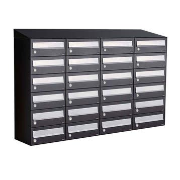 Brievenbusunit Hive set wand 4-breed, 6-hoog - zwart, Verzenden, Nieuw