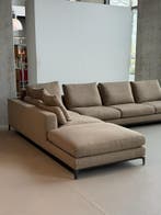 Minotti Andersen Hoekbank | Mocca | NIEUWSTAAT + Garantie, 300 cm of meer, Ophalen of Verzenden, Zo goed als nieuw, 150 cm of meer