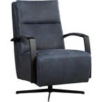 Leren draaifauteuil Award - Kenia Denim (blauw) - Stervoet, Nieuw, Ophalen of Verzenden, 50 tot 75 cm, Industrieel, Modern