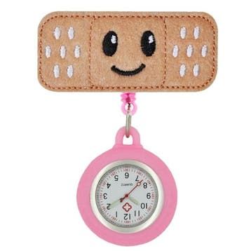 Fako - Verpleegstershorloge - Roller Pleister - Emoji Smile, Verzenden, Nieuw