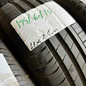 2 x Hankook Kinergy Eco 195-60-15 Zomerbanden 7,5mm, Gebruikt, 15 inch, Ophalen of Verzenden, Band(en)