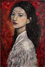 Tran Van Hieu (2001) - Regard dinnocence 120 80 cm, Antiek en Kunst