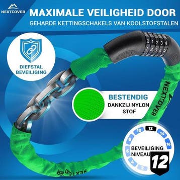 2dekans | NEXTCOVER® Cijferslot Fietsslot - Het origineel -, Fietsen en Brommers, Fietsaccessoires | Overige Fietsaccessoires